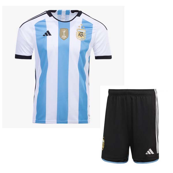 3 Sterne Trikot Argentinien Heim Kinder 2022